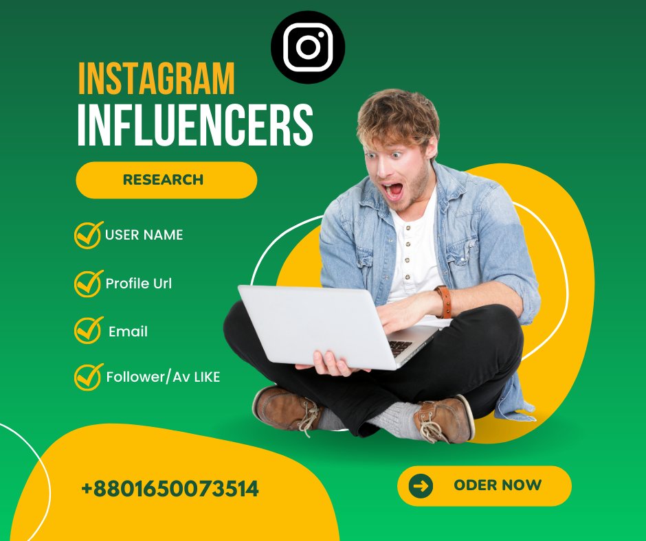 Instagram Influencers reserch 

#instagramfreemarketing #instagrammarketing #instagraminfluencer