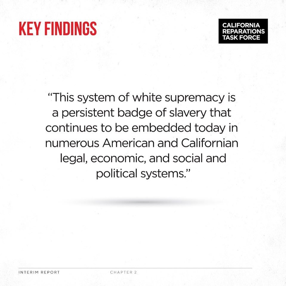 cjecofficial's tweet photo. Despite California entering the Union in 1850 as a 'free' state, its early state Government allowed and supported Slavery. Learn more about CA Reparations @ https://t.co/qZkAHJ8j60

#reparations
#reparationstaskforce
#californiareparationstaskforce @drsmcphd @cjecofficial https://t.co/IwL4fsJks4