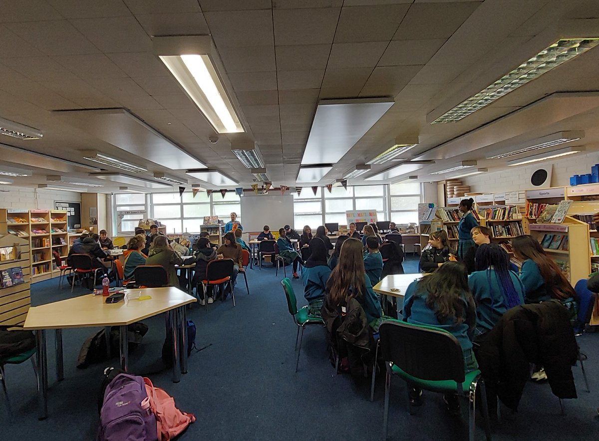 JCSPLynottLib's tweet photo. Thanks SO much to @JameboLib for hosting our new team of Library Assistants today - we learned LOADS from their team &amp; left brimming with ideas for our library @ClogherRoadCC 💡🤩📚

And for the day that's in it, we celebrated with Star Wars donuts 🚀🌠🪐🍩

#MayThe4thBeWithYou https://t.co/aqNMemC6Gp