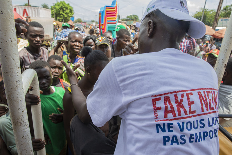 Mis- and disinformation are an urgent and growing challenge for <a href="/UN/">United Nations</a> peace operations and host countries alike. For the first time, a field mission is in #CAR 🇨🇫 to meet affected communities, <a href="/UN_CAR/">MINUSCA</a> personnel &amp; media professionals to help find joint solutions to end this scourge.