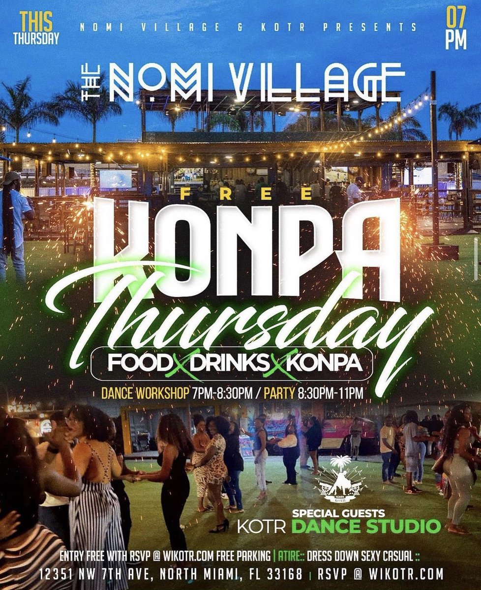 wikotr1's tweet photo. TONIGHT!!!!! Come enjoy big vibes with @wikotr as we open the month of May with Konpa dance vibes!!!!! Come enjoy free konpa  footwork and dance lessons with your favorite south Florida / nationwide brand 

K 🚨O 🚨 T 🚨 RRRRRRRER https://t.co/GlSkk5M4Jo