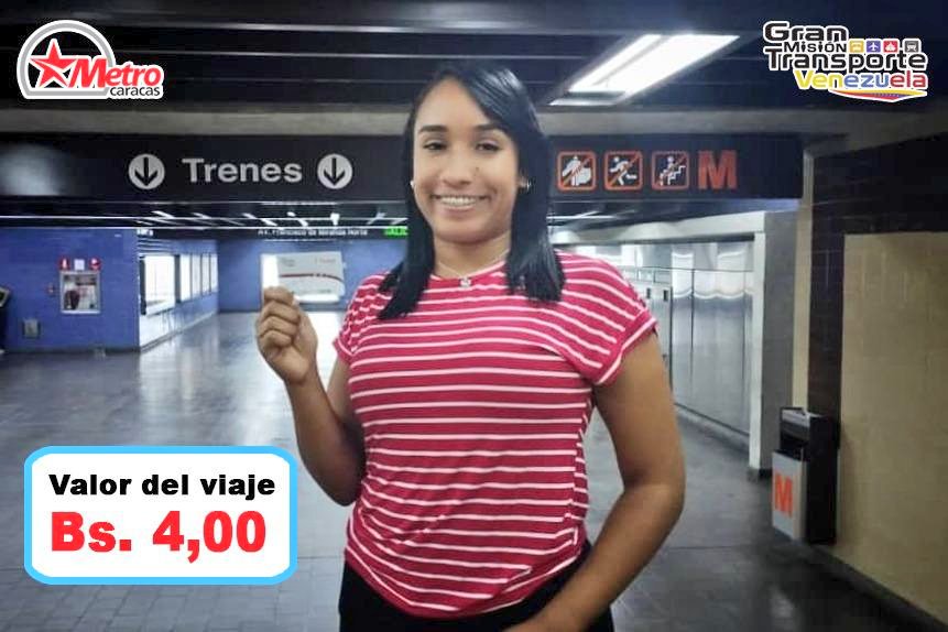metro_caracas's tweet photo. 🗣️ Se informa a los señores usuarios y usuarias, que a partir del próximo domingo 7 de mayo de 2023, entrará en vigencia un ajuste de la tarifa para el servicio de transporte en los sistemas Metro, MetroBús, BusCaracas y Sistema por Cable. 

#LaSiembraPetrolera 

@NicolasMaduro https://t.co/F6MKPR3ElB