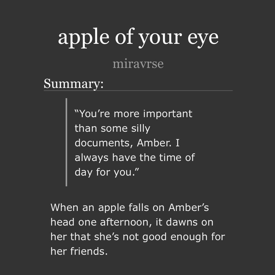 miravrse's tweet photo. apple of your eye 🍎
#原神 #amber #jean 
written for @exanimozine  
g, 3k words 

when an apple falls on amber’s head one afternoon, it dawns on her that she’s not good enough for her friends.

🔗 https://t.co/9rz5NhFVlk https://t.co/aH0UhqiOv9