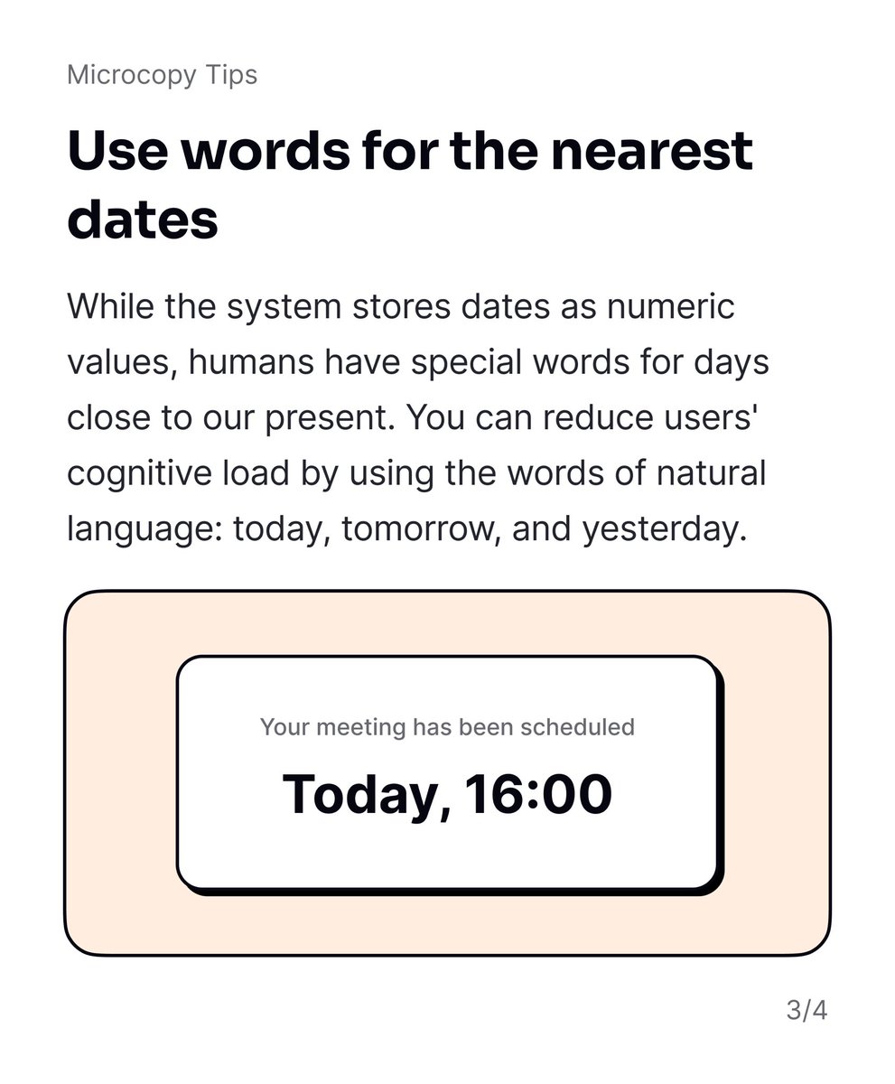 uxcelapp's tweet photo. UX microcopy includes all the little texts accompanying UI elements that help users navigate apps and websites.
Learn more about microcopy tips at https://t.co/Ri63GrrnNo 👈
#microcopy #uiuxdesigns #ultimateuiux #uiuxcenter #dribbble #uxdesign #webdevelopment #appdesign #uxdd https://t.co/2Wk4u9n6kc