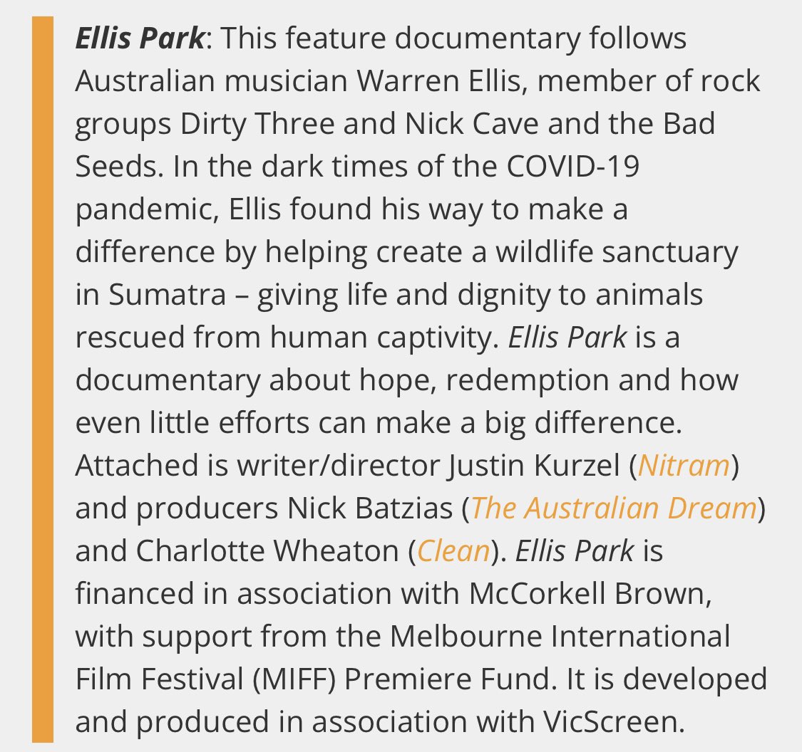 Just announced <a href="/ScreenAustralia/">ScreenAustralia</a>