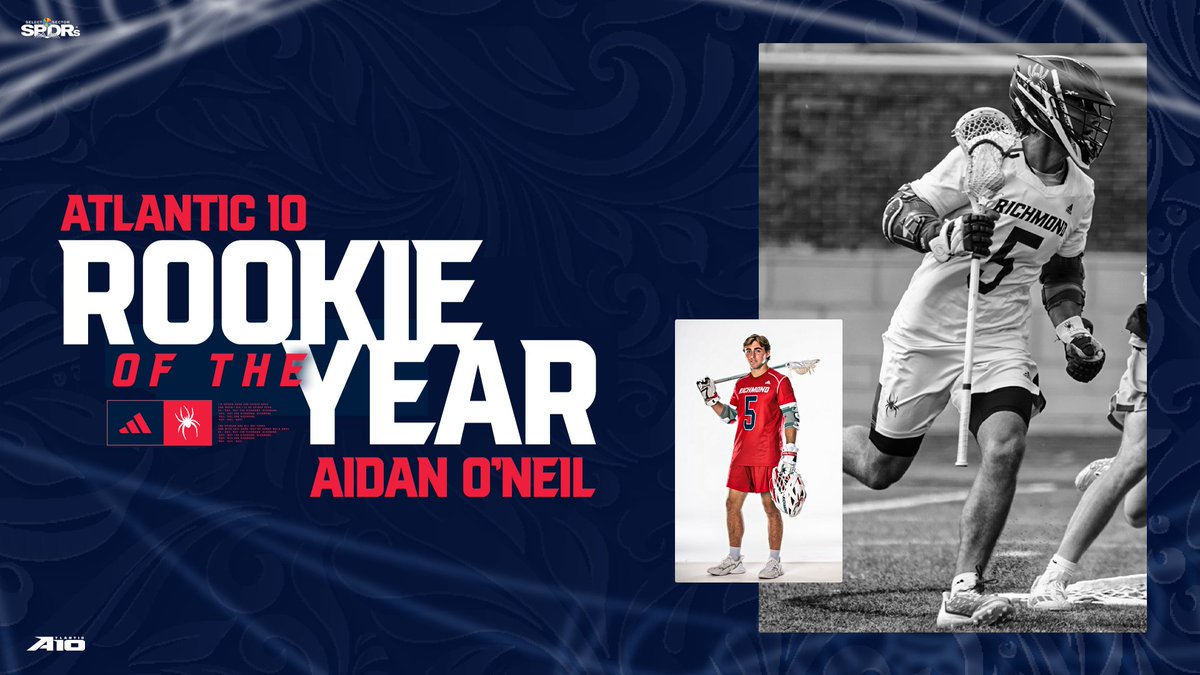 𝘼𝙞𝙙𝙖𝙣 𝙊'𝙉𝙚𝙞𝙡 is the inaugural #A10MLAX Rookie of the Year ‼️

#OneRichmond | @AidanONeil22