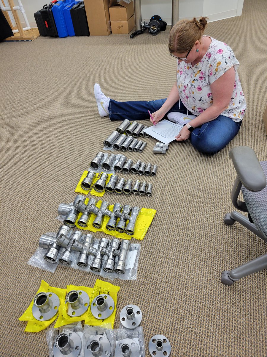 nibcoinc's tweet photo. A day in the life of a product photographer at #NIBCO. A little pre-shooting organization is a must...and Angie is pretty great at it! #BTS #MARCOMTeam https://t.co/a7vXVPMGpz