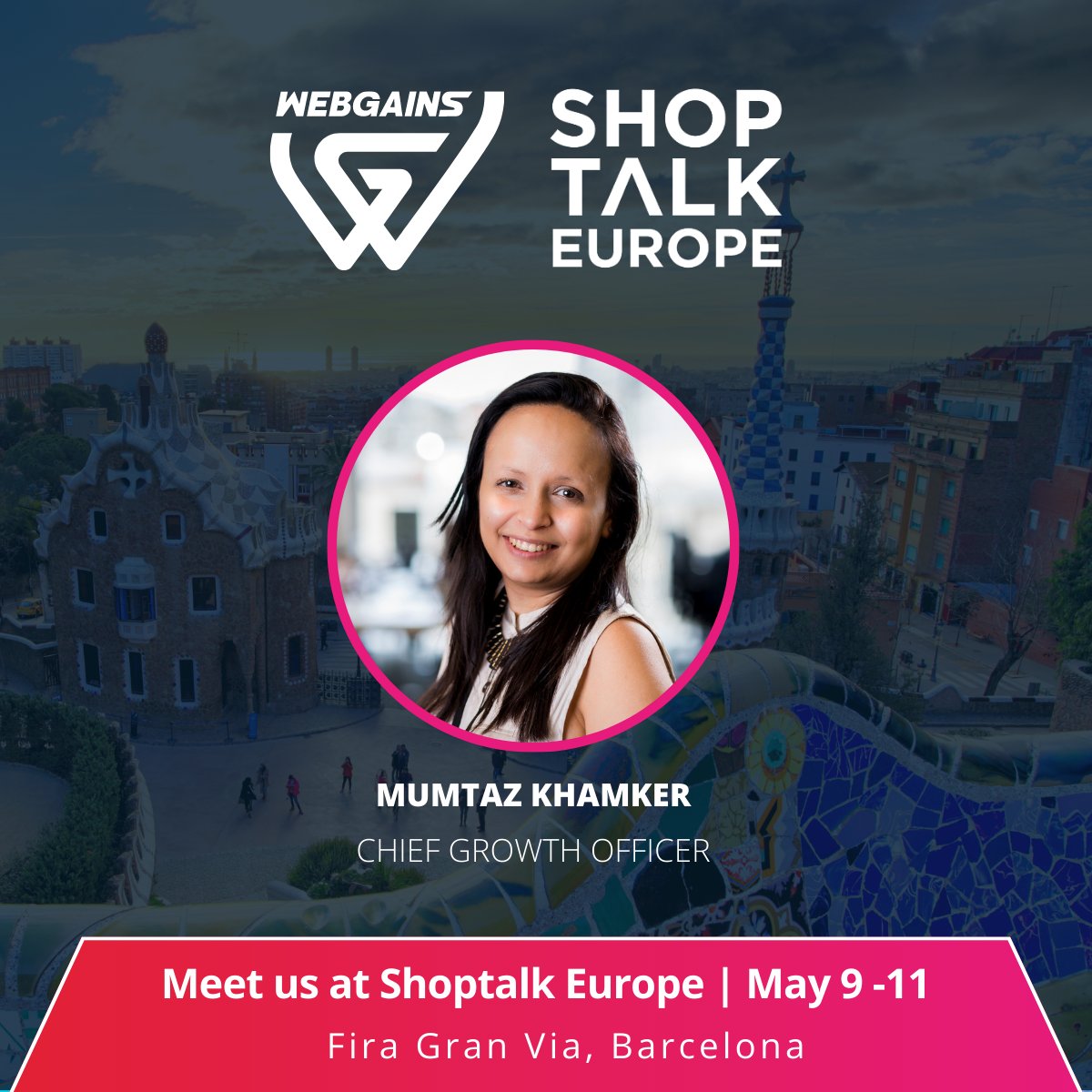 Webgains UK (@webgainsuk) on Twitter photo ✈ Webgains Chief Growth Officer Mumtaz Khamker is representing our global affiliate network in Barcelona next week at #shoptalkeurope.
📩 Please email marketing@webgains.com to arrange your meeting with Mumtaz at the event.
#shoptalk2023 #affiliatemarketing #ecommerce ✈ Webgains Chief Growth Officer Mumtaz Khamker is representing our global affiliate network in Barcelona next week at #shoptalkeurope.
📩 Please email marketing@webgains.com to arrange your meeting with Mumtaz at the event.
#shoptalk2023 #affiliatemarketing #ecommerce
