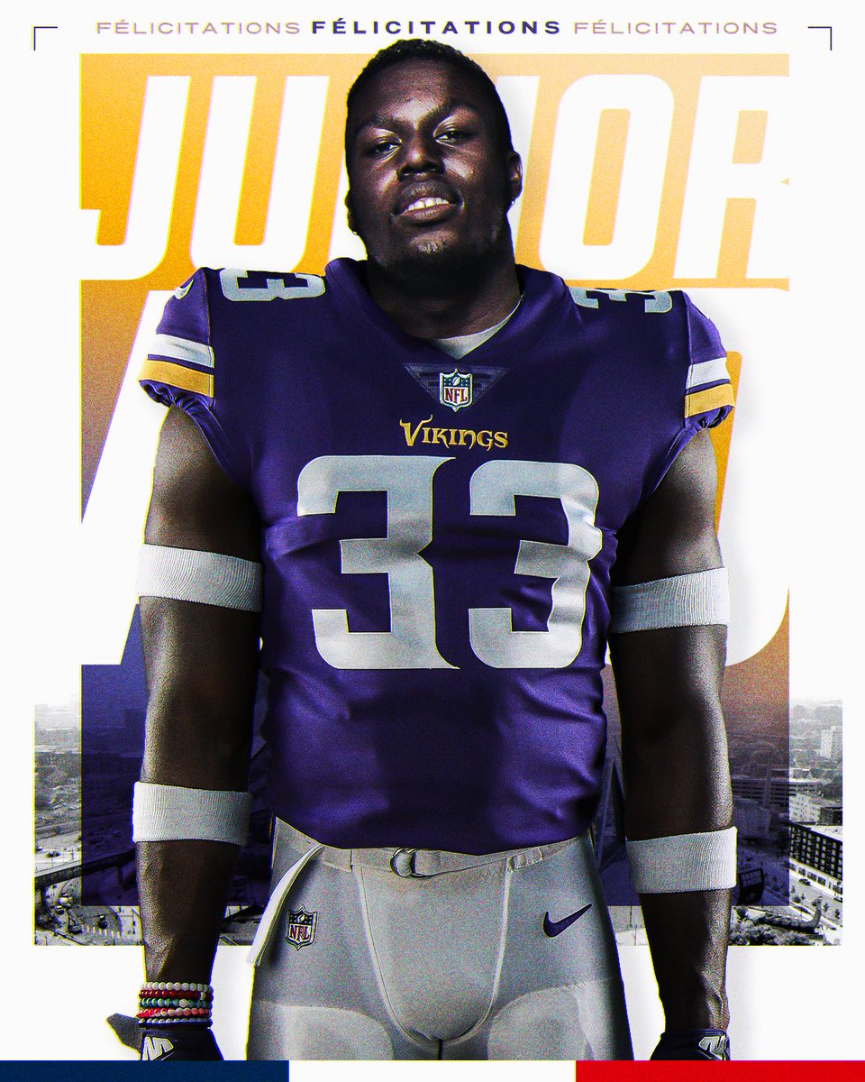 NFL France (@nflfrance) on Twitter photo 👀🇫🇷 Le violet lui va bien vous ne trouvez pas ?
Ce n’est que le début pour le français Junior Aho en NFL !
<a href="/AhoJunior/">junior aho</a> | <a href="/Vikings/">Minnesota Vikings</a> 👀🇫🇷 Le violet lui va bien vous ne trouvez pas ?
Ce n’est que le début pour le français Junior Aho en NFL !
<a href="/AhoJunior/">junior aho</a> | <a href="/Vikings/">Minnesota Vikings</a>