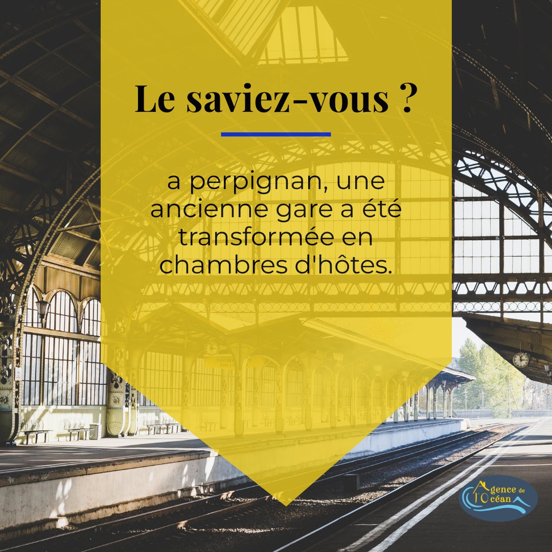 Il s'agit de la gare de Millas, fermée en 1992. Elle comporte aujourd'hui deux chambres pour accueillir les touristes ! 🚋 🛏
Et vous, aimez-vous les #hébergements insolites ?

#ImmobilierInsolite