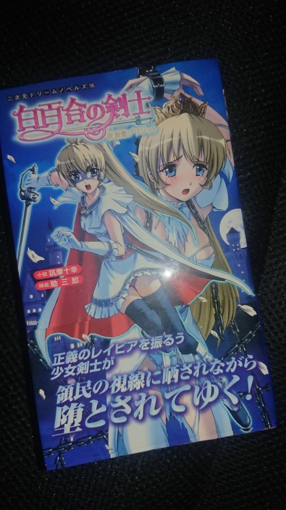 白百合の剣士 仮面姫ブリジット(筑摩十幸)。シチュ的には膣枷が一番マゾ心を刺激されるポイントなんだろうけど、何故か鞭打ちシーンがやたらエロく感じた。