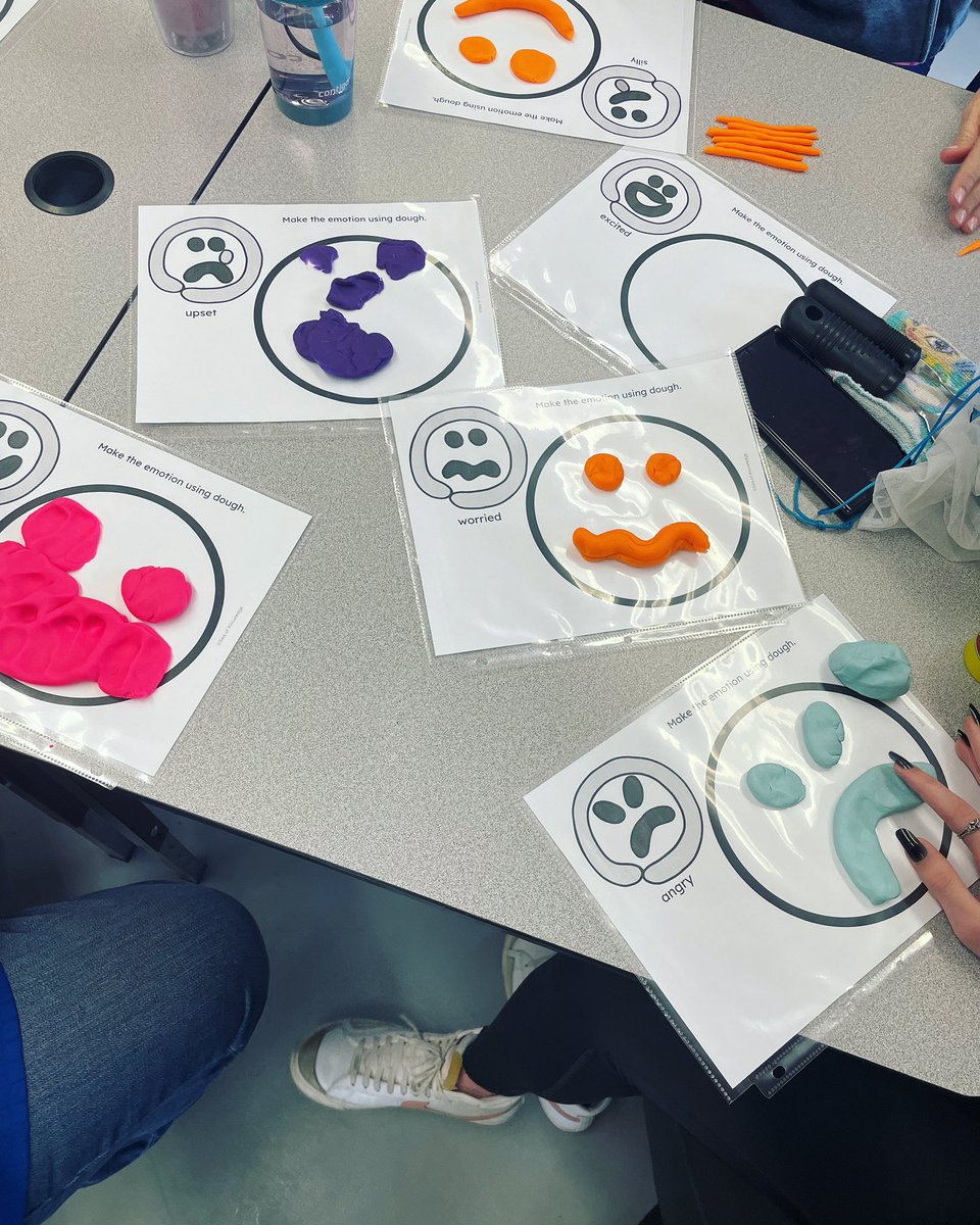 Today in DE, we talked about emotions and how all emotions are important for helping us communicate our needs. We also discussed ways to cope with different emotions. Students completed a fun PlayDoh placemat activity exploring different emotions. #TVDSBShinyMomentsOurStory