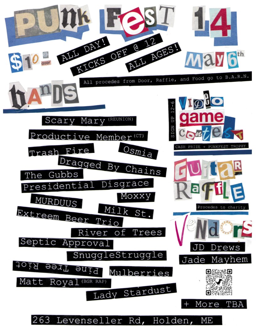 brett_threat's tweet photo. P.U.N.K.FEST 14 this Saturday #diy #punkfest #punk #hardcore #alternative #LGBTQIA #Maine https://t.co/muPPV3fLMr