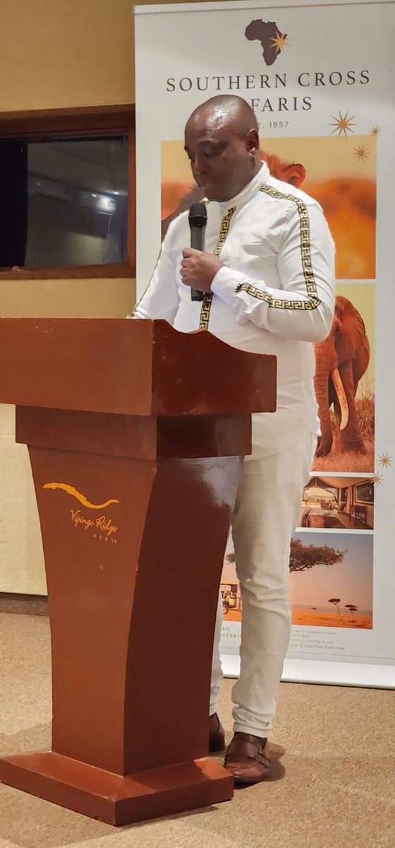 KSLHotels's tweet photo. CEO @KSLHotels  Ltd Mr. Joseph Ndunda delivering a speech on behalf of CS Ministry of Tourism, Wildlife and Heritage @Min_TourismKE Hon. Peninah Malonza at the British Chamber of Commerce Roundtable Talk on Tourism hosted @VipingoRidge , Kilifi County. https://t.co/nIqA4knTdq