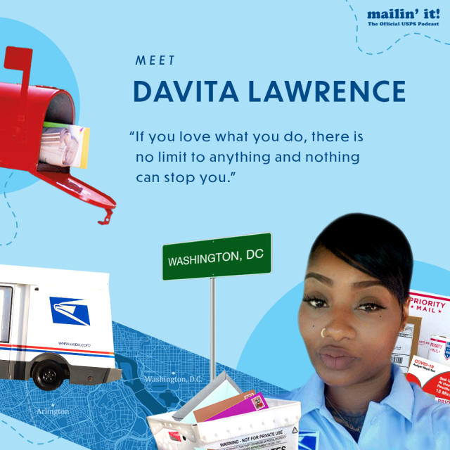 #USPS #PostalProud Meet Davita Lawrence! From school security officer to on-foot mail carrier, she delivers daily. Listen to episode 33 of Mailin’ It! – the official USPS podcast 🎙️ usps-mailin-it.simplecast.com/episodes/a-day… #USPSEmployee