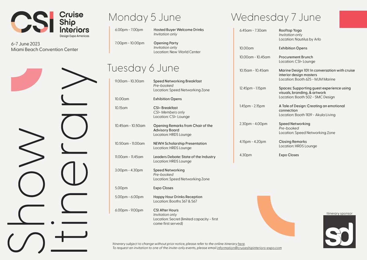 The full CSI Conference &amp; Workshop Program is now live, and this year… It's IDCEC certified! 📢
Don’t miss out on your chance to join the cruise interiors community in Miami next month for non-stop learning, networking, and product sourcing 
hubs.ly/Q01NHSC50
#CSI23 #IDCEC