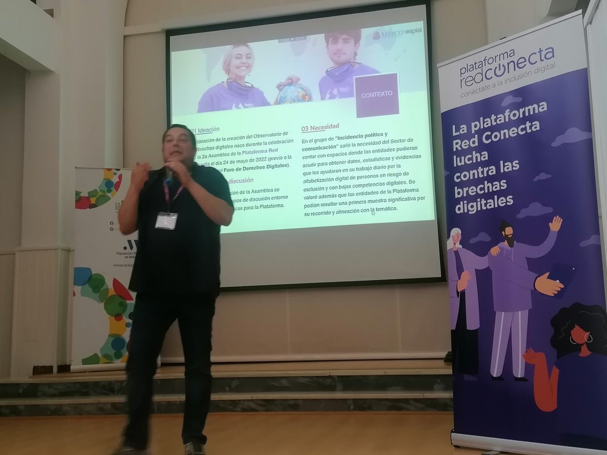 fcopalmausagre's tweet photo. Un punto de encuentro de entidades, un foro de discusión de resultados y una herramienta para sistematizar la recogida de datos para reflejar el #impactosocial de @RedConectaCC en las personas. Con estos mimbres nace el #ObservatorioBrechasDigitales. #AsambleaRedConecta #Málaga. https://t.co/Gnk4CcsczP