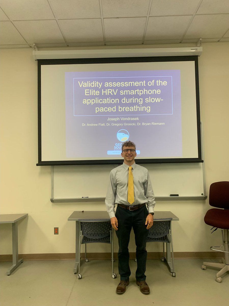 andrew_flatt's tweet photo. Proud of the work done by @Jdvondo  &amp; Elena today! Papers forthcoming. 

Teaser:

Slow paced breathing affects agreement b/w app &amp; ECG. Caution needed.

Status markers have varying timeframes of recovery &amp; are non-interchangeable. Tests need to be specific. https://t.co/AqiywP4yN9