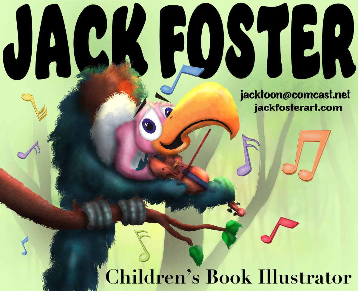 jack_jacktoon's tweet photo. It's #kidlitartpostcard Day! I'm Jack Foster, children's book illustrator of over 125 published books.
Seeking representation. #childrenspublishing #kidlitart  #scbwi #kidsbooksart #picturebookart  #childrensbookillustration #animalillustration #childrensbookart 
#artdirector https://t.co/ty4ZPdfin0