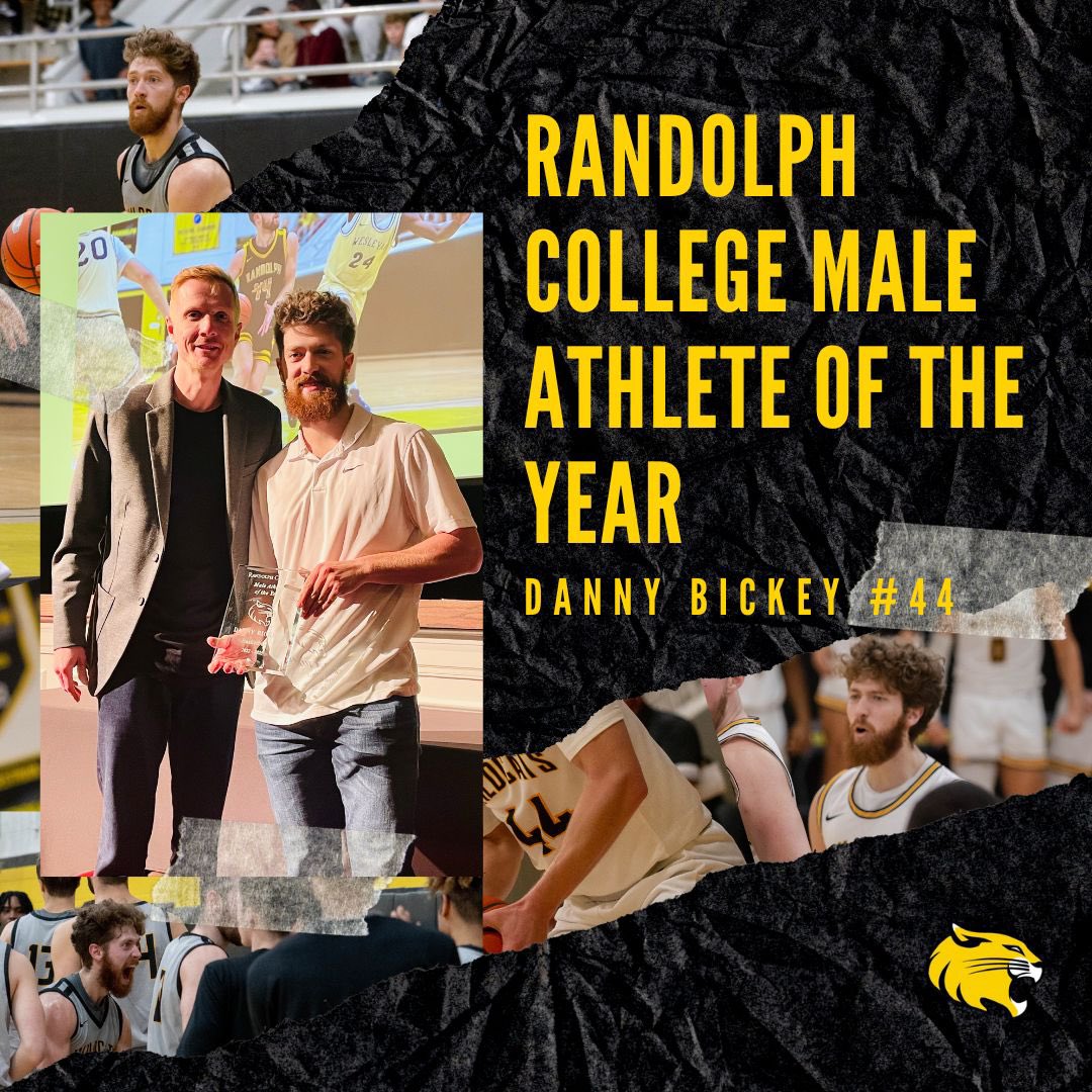 RCMensHoops's tweet photo. Congrats to our guy Danny Bickey on receiving Randolph College Male Athlete of the Year Award! 🐯🏀 https://t.co/Phn3Lz6eJP