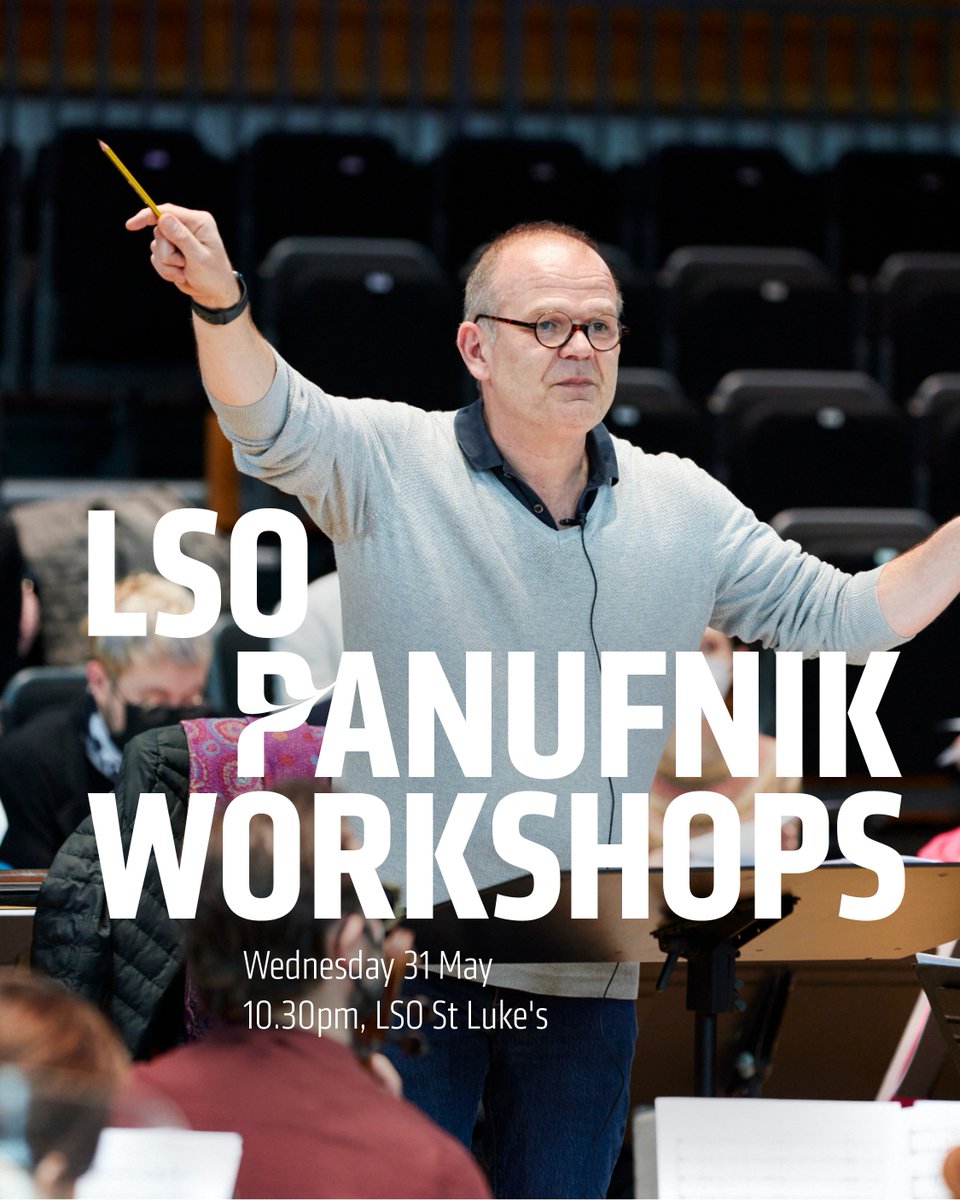 31 May - Finally come and get a behind the scenes look at the workshopping process of an orchestral piece at our free LSO Panufnik Composers Workshops conducted by @fxrroth Booking required - lso.co.uk/whats-on/icalr…