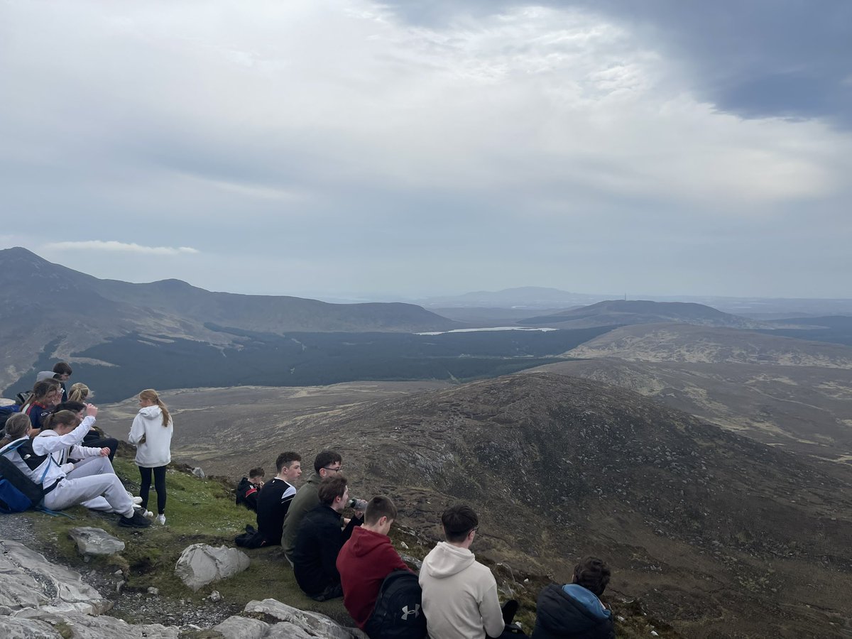 Saint_Raphaels's tweet photo. We reached the summit! Our TY students enjoyed a great day in Connemara National Park today. The highlight of the day was making it to the top of Diamond Hill and taking in the spectacular views we had of Connemara from there. https://t.co/MAxlmRhwdY