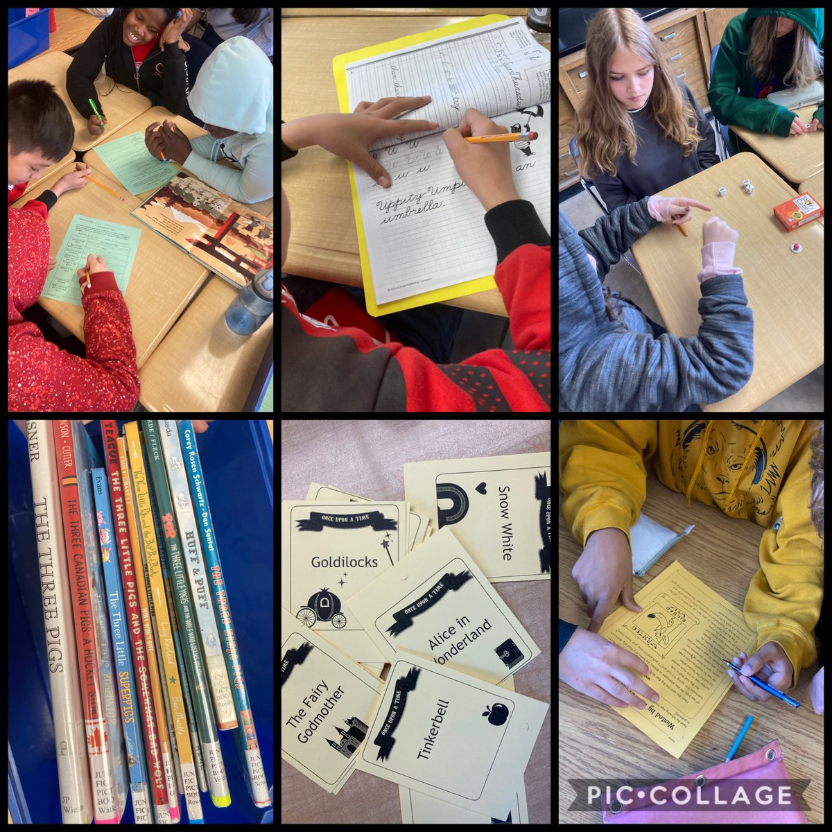 Ms_EMcCann's tweet photo. #GuidedGroups this week: All things #FracturedFairytales 😆 Starting with variations on 'The Three Three Little Pigs' 📚 #Collaboration #StudentEngagement #LearningIsFun https://t.co/MIgOKglZB4