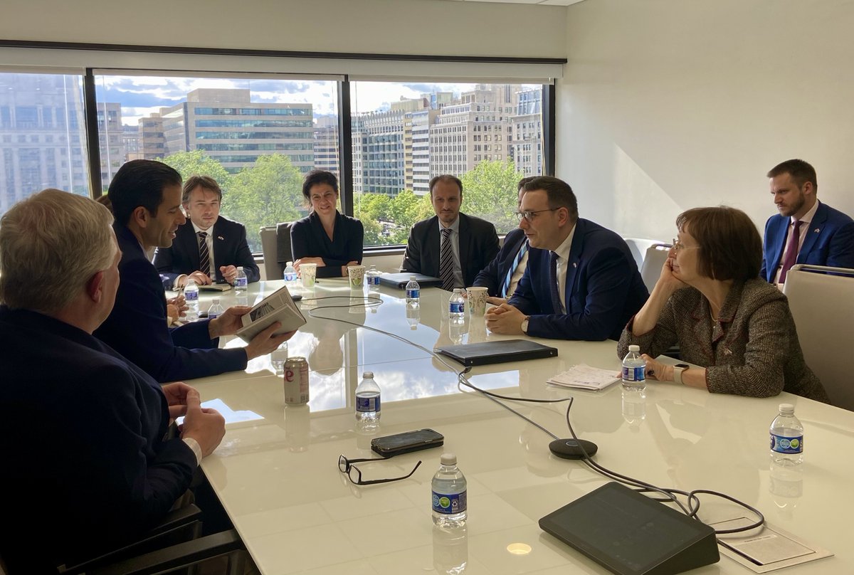 With one of America's closest allies in Europe.  @IRIGlobal President Dan Twining with Czech Foreign Minister <a href="/JanLipavsky/">Jan Lipavský</a> addressing issues from Russia's war on Ukraine to countering CCP influence.