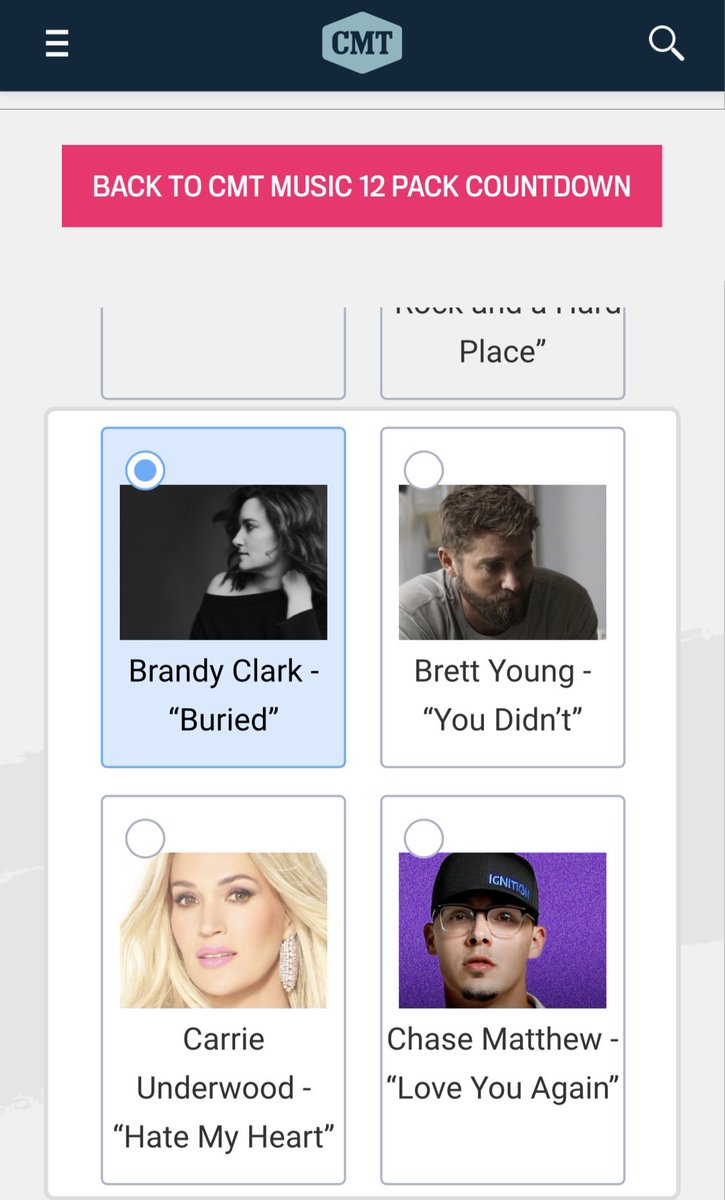 MichelleGobleLA's tweet photo. No second guessing who to vote  for!! @TheBrandyClark 💯

@CMT 
https://t.co/dBR1MteR8s https://t.co/W7JwTWsiYY