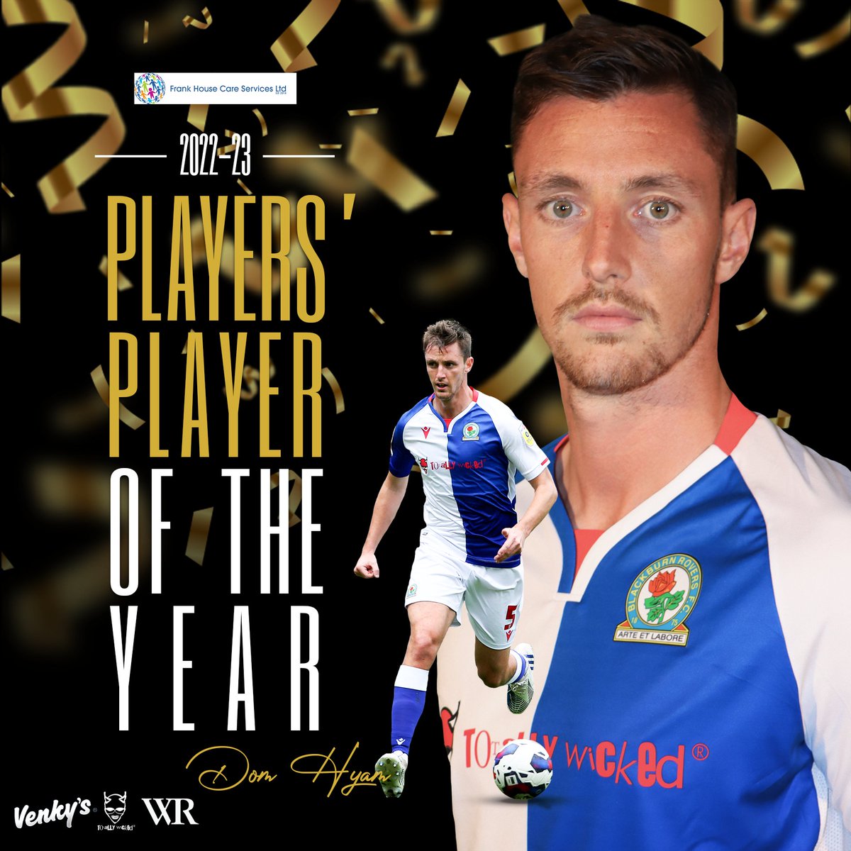 🏆 In his first year at the club, he's not only made a huge impression with the #Rovers supporters, but with his teammates too. Our Players' Player of the Year is @DomHyam_95! 👏 🔵⚪️