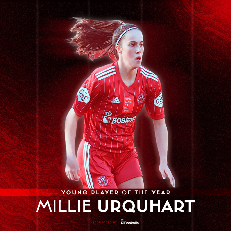 Our 2022/23 Young Player of the Year, sponsored by Boskalis, is Millie Urquhart.

<a href="/UrquhartMillie/">millie urquhart</a> 👏