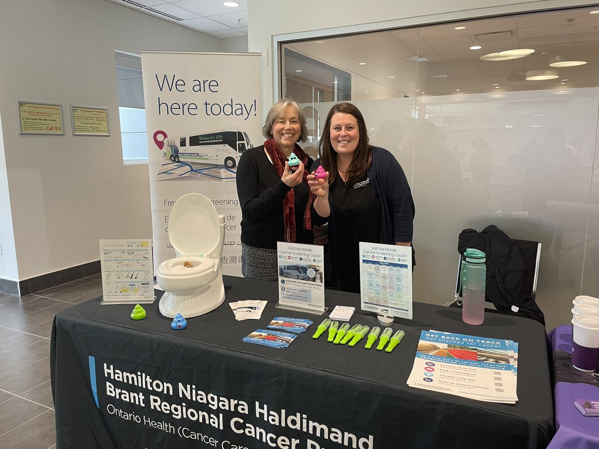 We were happy to join the <a href="/HWDSB/">HWDSB</a> Spring into Wellness Fair today! Our health promotion team gave out lots of information and the Mobile Cancer Screening Coach provided walk-in visits. 
#getbackontrack 
#cancerscreening hnhbscreenforlife.ca/screen-for-lif…