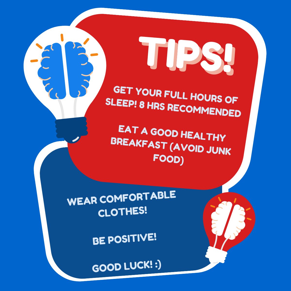 Hey Patriots! 😁 We want to wish our Patriots good luck!! Our students will be AP testing for the next few weeks 😎 Make sure to stay hydrated and rested 🙌😋