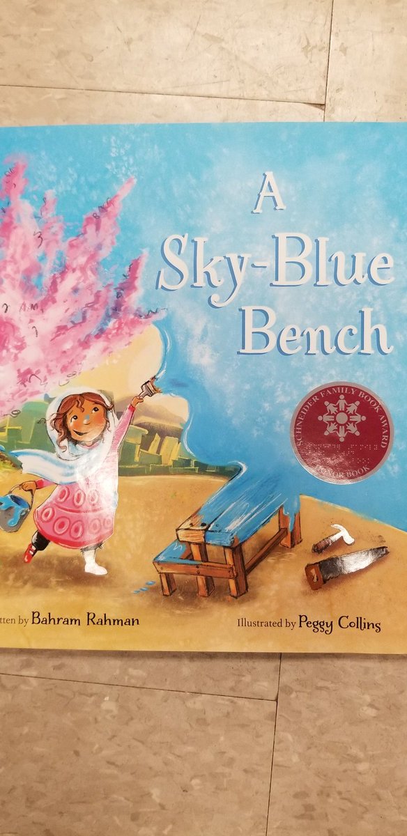 Building benches for Aria for @ForestofReading Blue Spruce nominated book A Sky-Blue Bench by Bahram Rahman and @peggysbooks @DolphinSeniorPS @PeelSchools #schoollibraryjoy @ONLibraryAssoc @oslacouncil @PETLA_