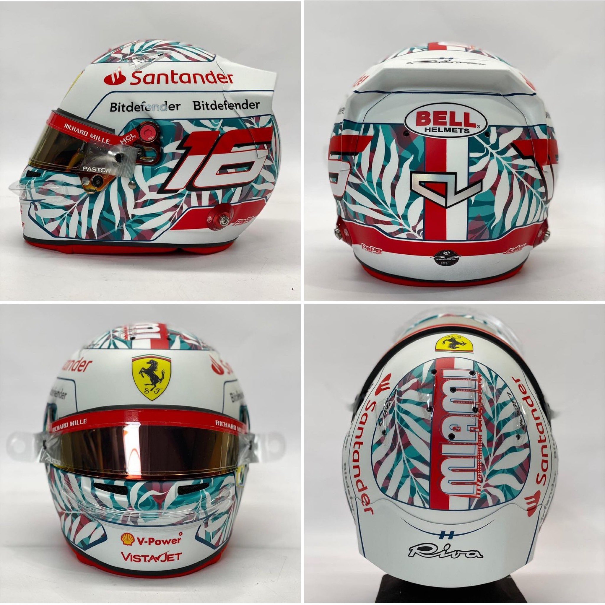 In pictures special helmet design for Charles Leclerc in Miami 2023