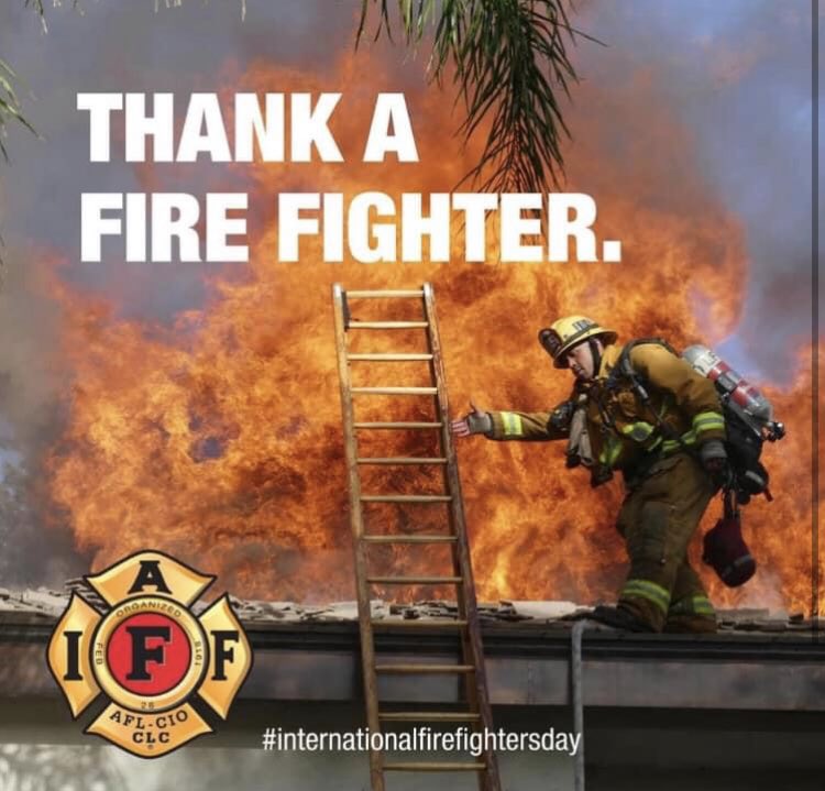 MplsFirefighter's tweet photo. Local 82 would like to recognize all the folks who answer the call and help to keep their residents safe.
#InternationalFirefightersDay #local82 #iaff https://t.co/j9OYb8Zb42