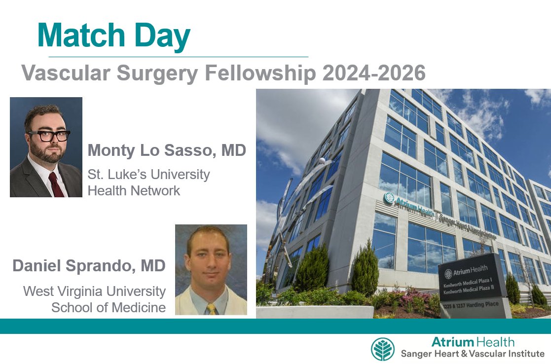 We are proud to announce our new Vascular Fellows, Monty Lo Sasso, MD and Daniel Sprando, MD! Sending our congrats to the phenomenal group of residents matching into Vascular Surgery Fellowship this year. The future is bright! #VascFellowMatch #VascSurg @FutureVascSurgn