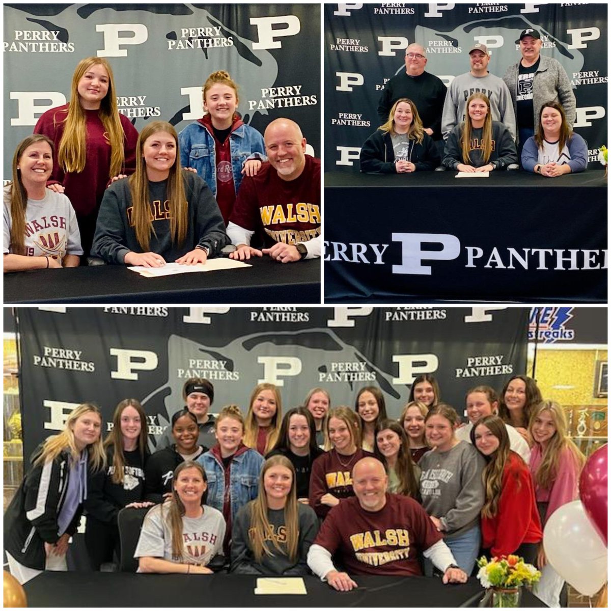 PerrySoftball's tweet photo. CONGRATULATIONS TO OUR OWN JASMINE FRANTZ on officially signing with @WalshUSoftball today, to further her academic &amp; athletic career!!! #perryproud #PTObuilt @FederalLeagueOH @SamBourquin16 @OGSevenDeuce @StarkMediaTeam @PHSjungle23 @ThePHSnews @PerryAthletics https://t.co/jHuVuKwXRf
