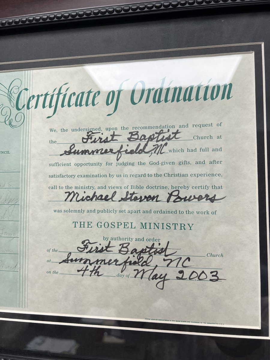 Praising God as today marks 20 years since I was ordained into gospel ministry. It’s an honor and a joy to serve the bride of Christ.
