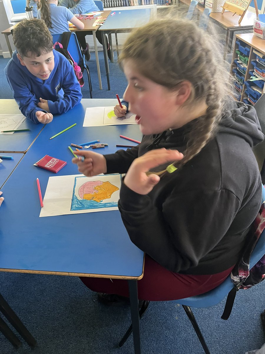 We created our own King Charles Pop art today and learned about the famous artist Andy Warhol and his work 🎨. Stay tuned to see our final piece come together 🤩.