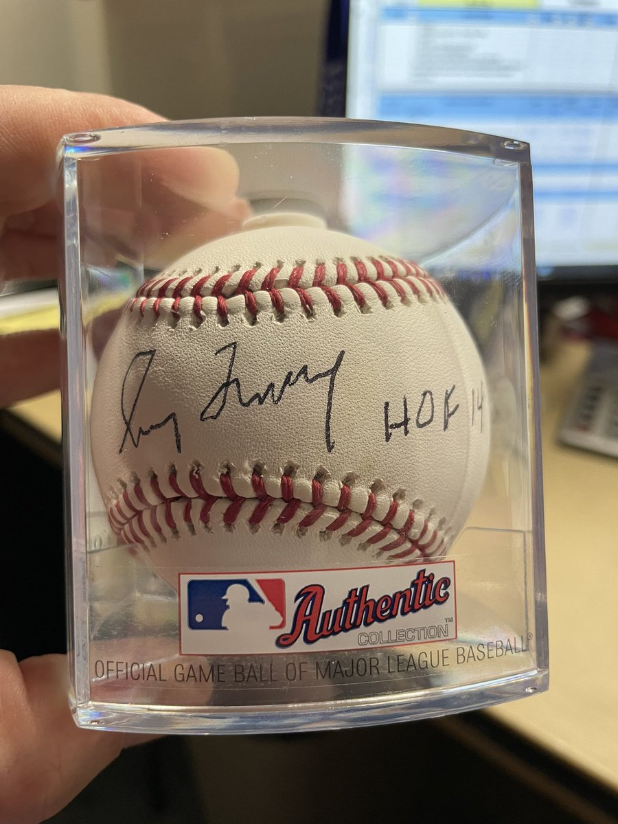 mmassaro32's tweet photo. Thank you @gregmaddux and thank you Lexi Maddux from Encore Group for bringing this gift to me. It was truly unexpected and really appreciated as a true fan of his! #greatpitcher #HallOfFamer https://t.co/9euBQU1eeG