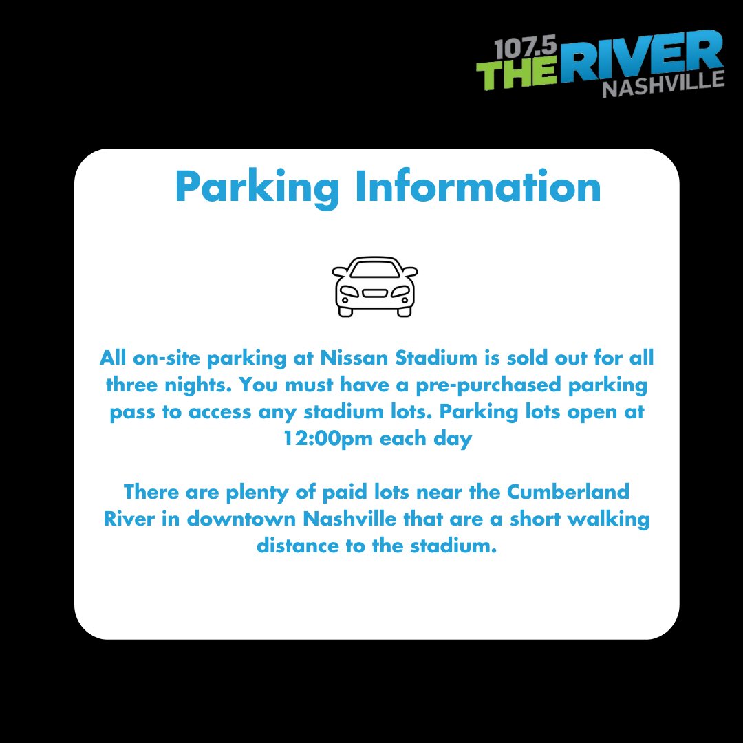 1075theriver's tweet photo. Here’s everything to know before you go to @NissanStadium this weekend for @taylorswift13!! 💜

And yes, that includes last-chance tickets and even free merch 😘 https://t.co/H514rceTGd