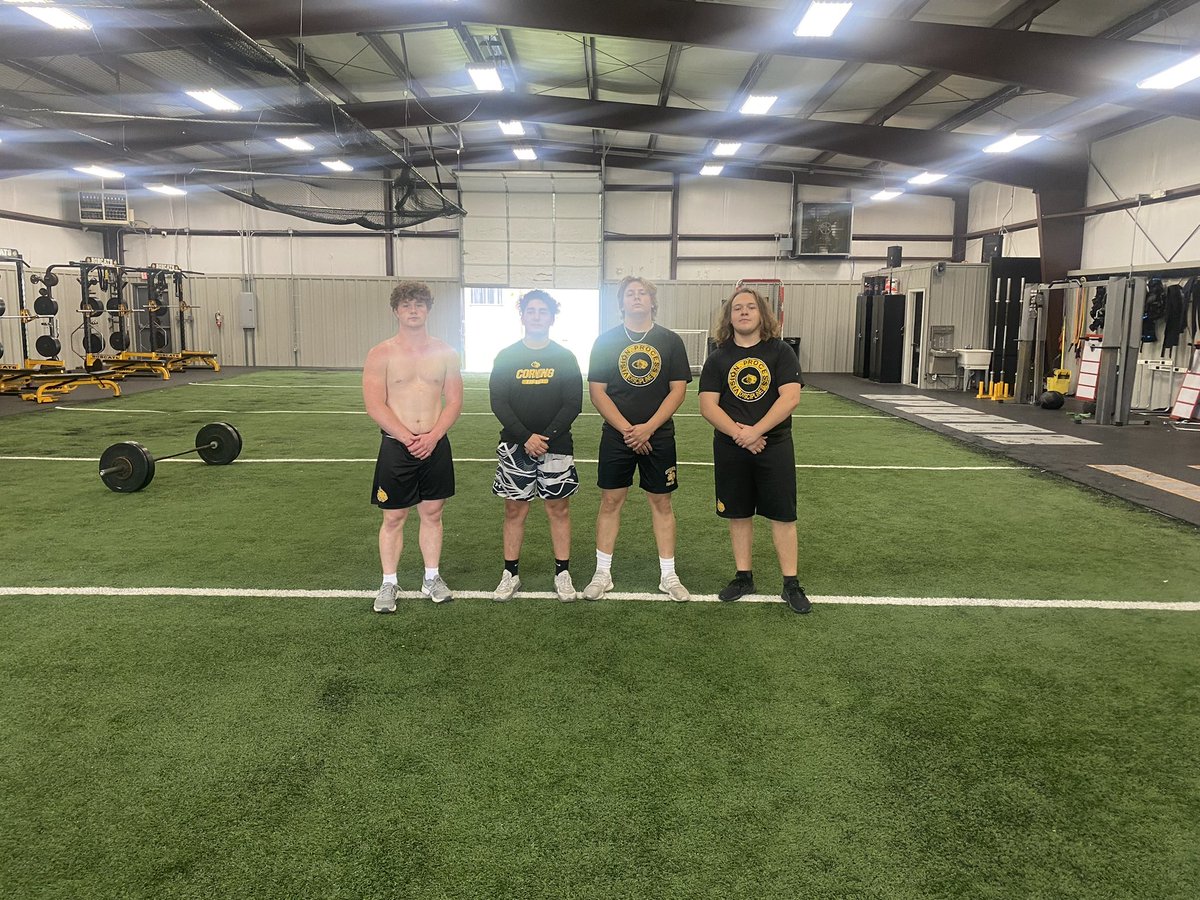CorningFB's tweet photo. New members of the 800 lb. and 900 lb. Club!! https://t.co/8lJ7RfH4fL