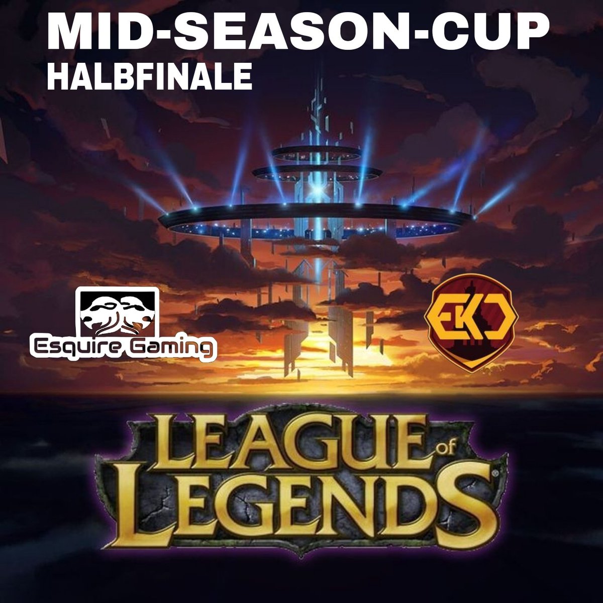 HALBFINALE !! !! !!

Wir stehen im Halbfinale, unser Gegner heißt EKO GRIFFINS

(EKO). Unser Team freut sich auf eine spannende best of 3

Series.

Live auf Twitch um 14 Uhr

(twitch.tv/esquiregaming_)

Im Anschluss 18 Uhr folgt das Finale!