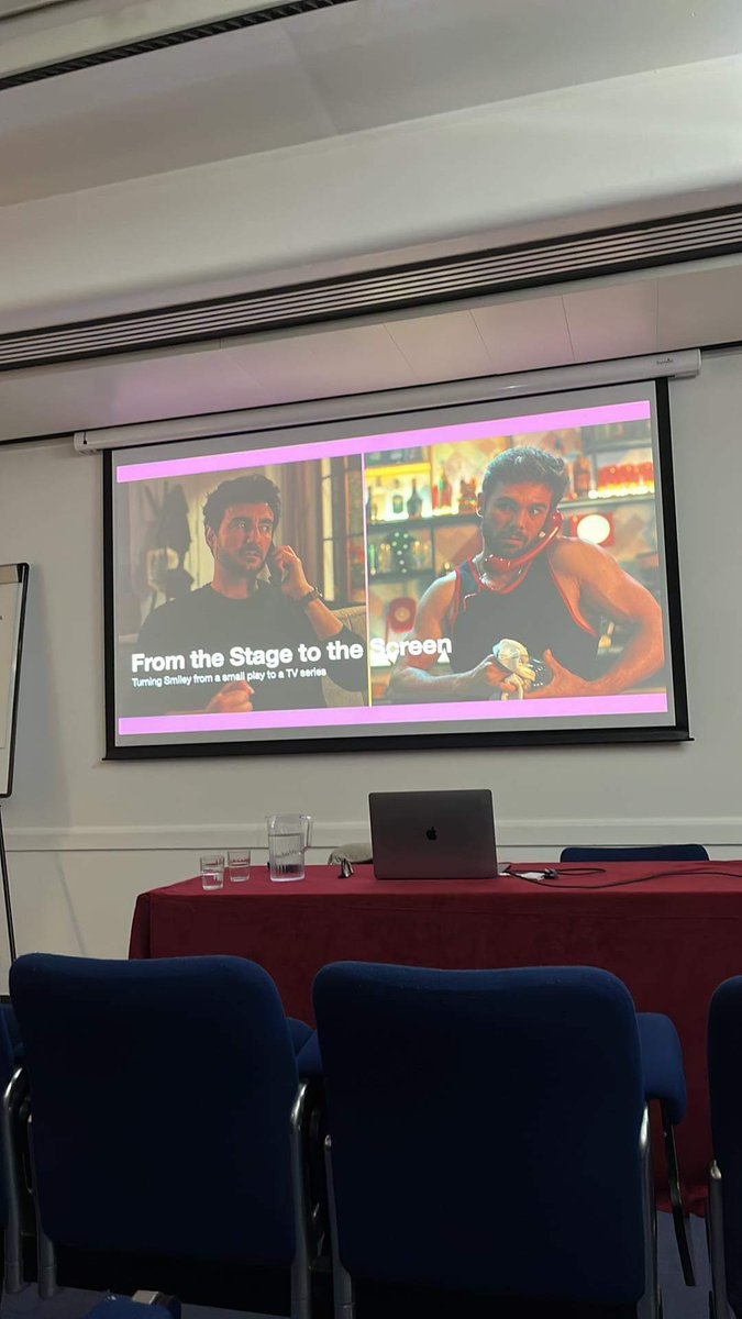 So cool to hear from <a href="/guillemclua/">Guillem Clua</a> tonight about transforming his play Smiley into a Netflix sensation! With fascinating insights into the parallels between early cinema and theatre, the adaptation process and bilingualism on screen😍 Gràcies a tots dos <a href="/guillemclua/">Guillem Clua</a> <a href="/isaiasfanlo/">Isaias Fanlo</a>!