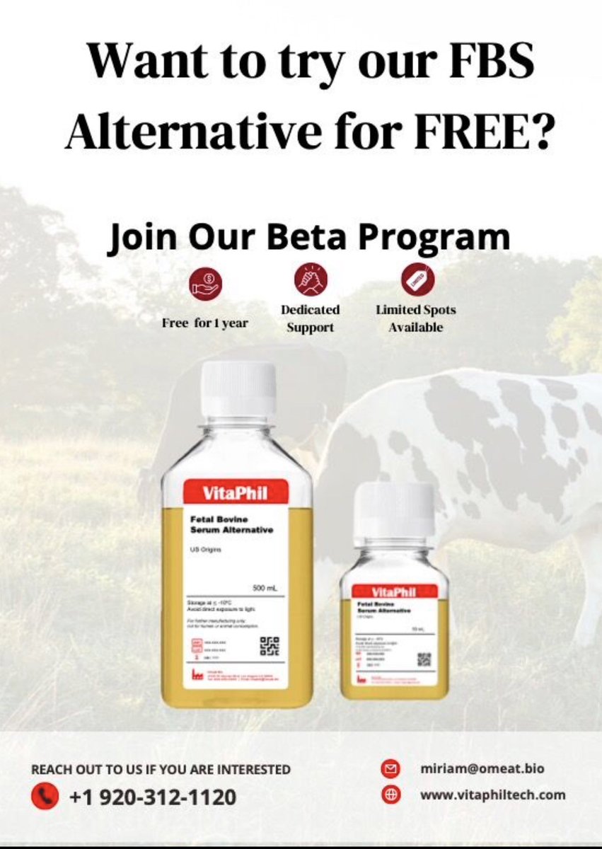 Attention all scientists and researchers! 

Do you use Fetal Bovine Serum in your cell culture research? Are you tired of the high costs and ethical issues with FBS? More importantly....are you looking for an alternative? 

Introducing VitaPhil - a cost-effective and cruelty-free