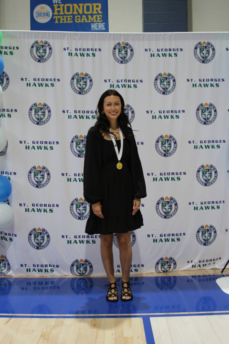 HawksSG's tweet image. Thank you to Sergeant Quennell Overton for coming to present the US Marine Corps Scholastic Excellence Award to Madison Fenimore &amp;amp; the Distinguished Athlete Awards to Jaden West &amp;amp; Morgan Coombs. #SGClassOf2023