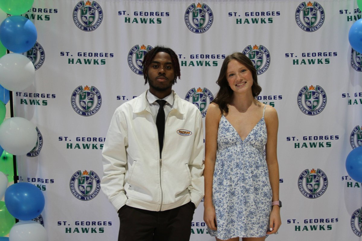 HawksSG's tweet image. Thank you to Sergeant Quennell Overton for coming to present the US Marine Corps Scholastic Excellence Award to Madison Fenimore &amp;amp; the Distinguished Athlete Awards to Jaden West &amp;amp; Morgan Coombs. #SGClassOf2023