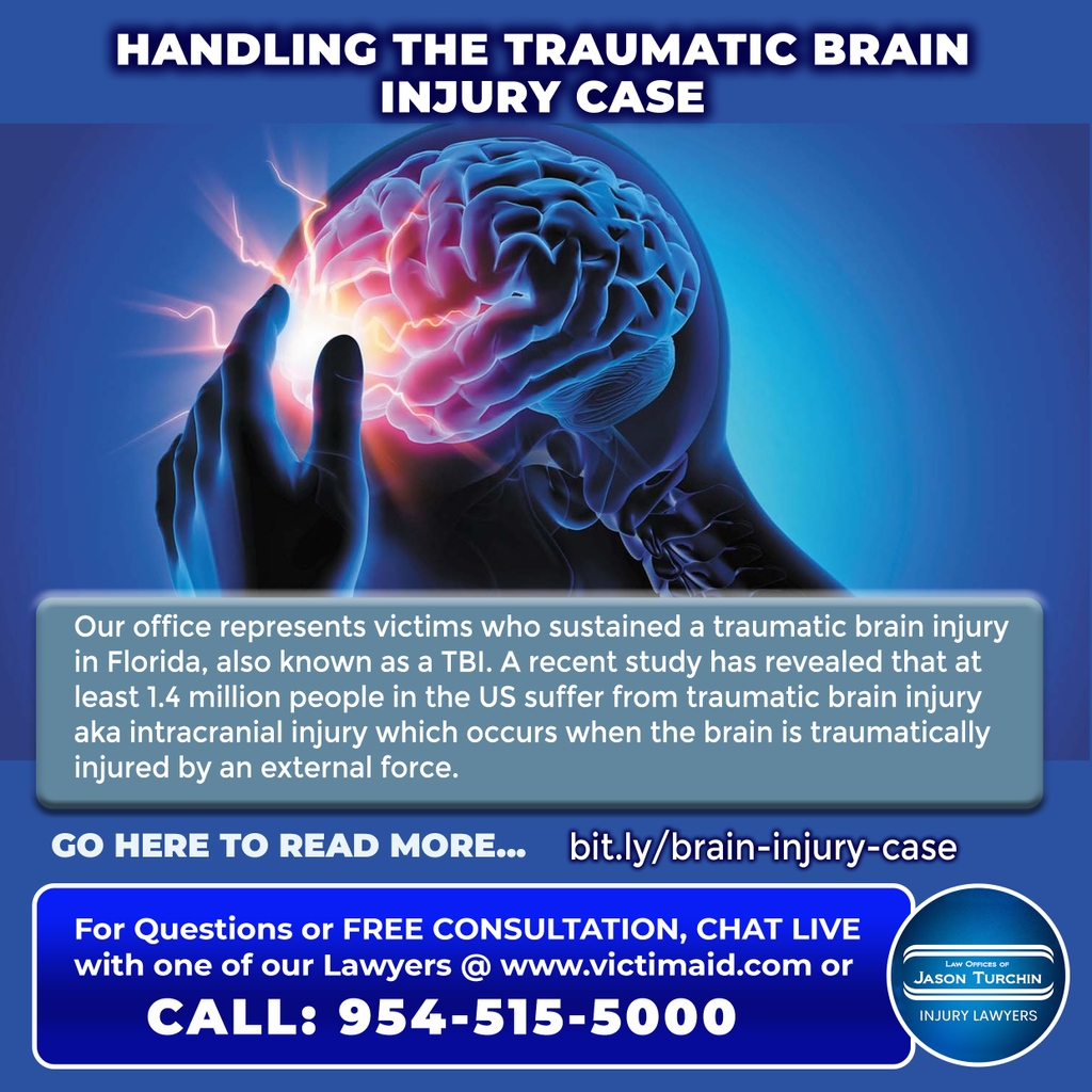 JasonTurchin's tweet photo. A recent study has revealed that over one million people in the US suffer from traumatic brain injury, aka intracranial injury which occurs when the brain is traumatically injured by an external force. 

#jasonturchin⁠ #victimaid #floridainjurylawyers #injurylawyer https://t.co/KSXJhIybud