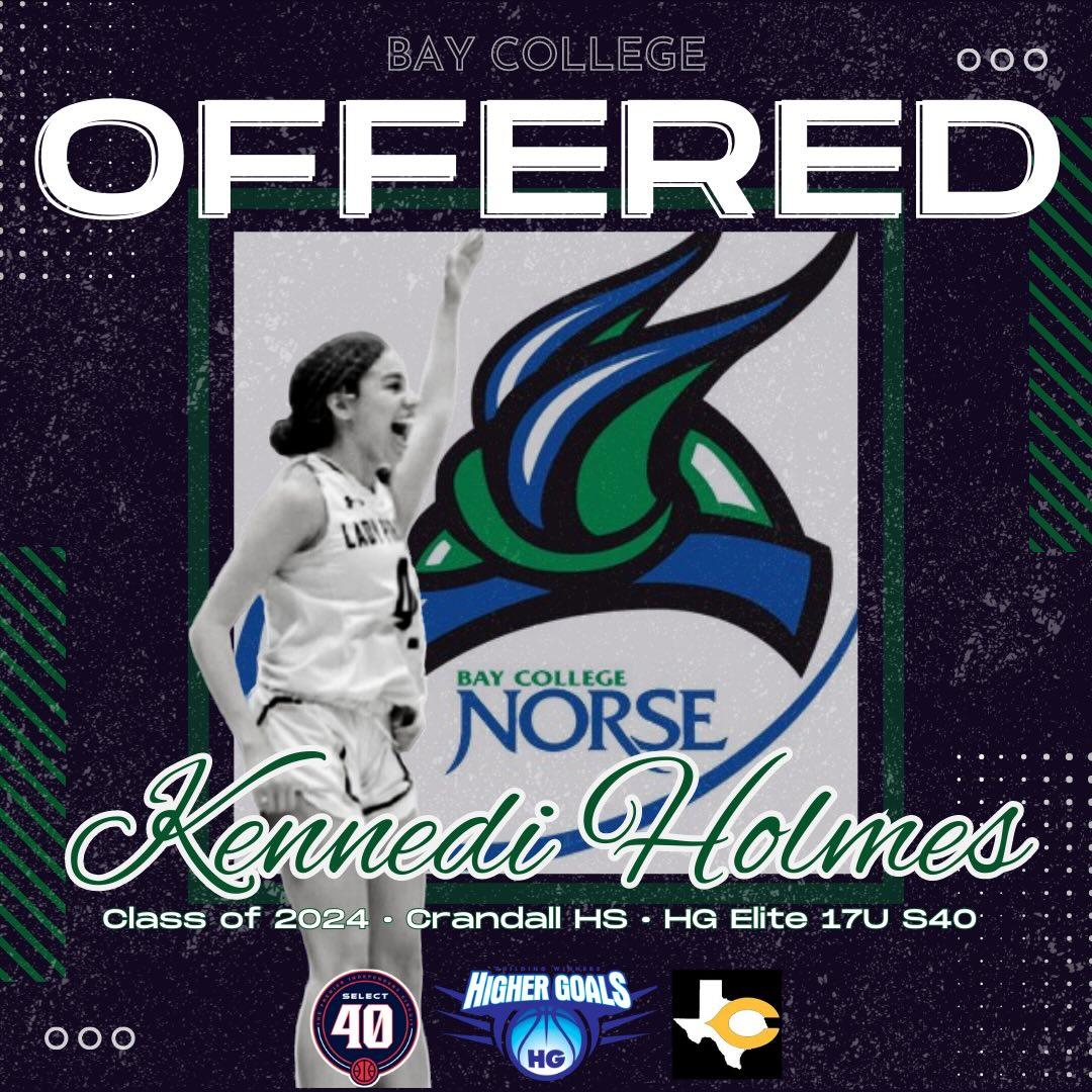 BIG UPS to our girl Kennedi Holmes for earning an offer to <a href="/BayCollegeNorse/">BayCollegeNorse</a> 

Super stoked for you, Kenn. Keep working hard &amp; trusting the process. 

DEFINITELY #HGProud💙🧡